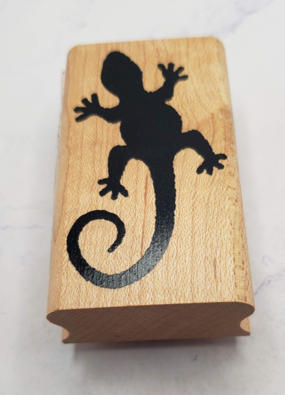 Lizard Gecko Inkadinkado Wood Mounted Rubber Stamp